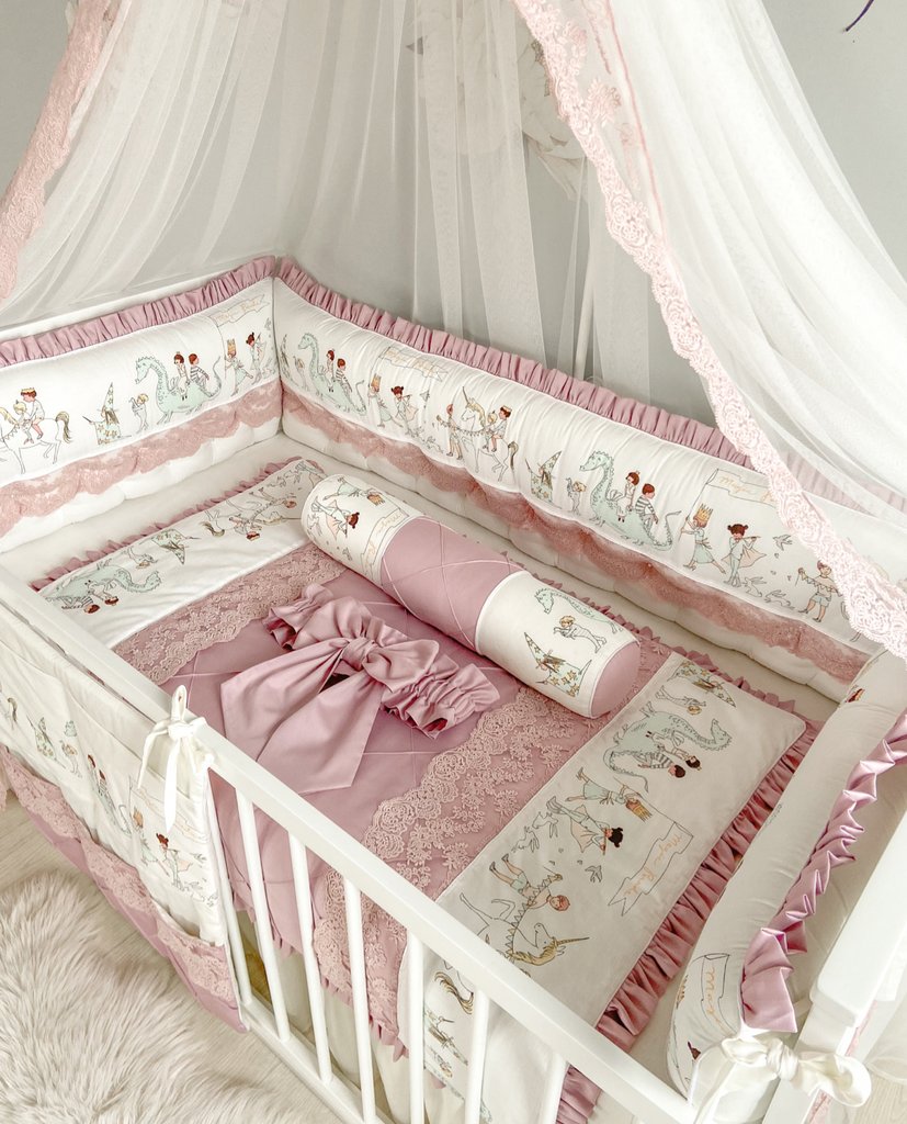 Newborn Bedding Set - Magic Parade - Pink Lace