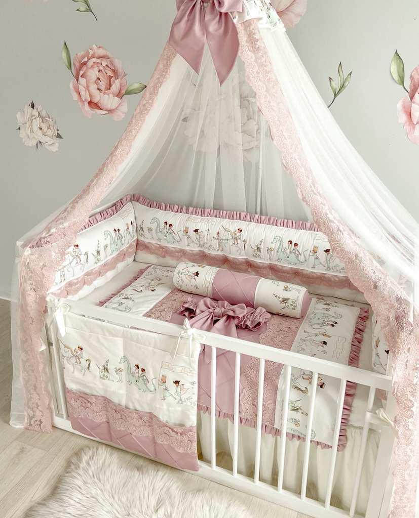 Newborn Bedding Set - Magic Parade - Pink Lace