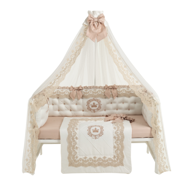Newborn Bedding Set - Royal Cream with lace